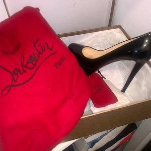 Louboutin Bianca Patent Leather 140 Calf Pump